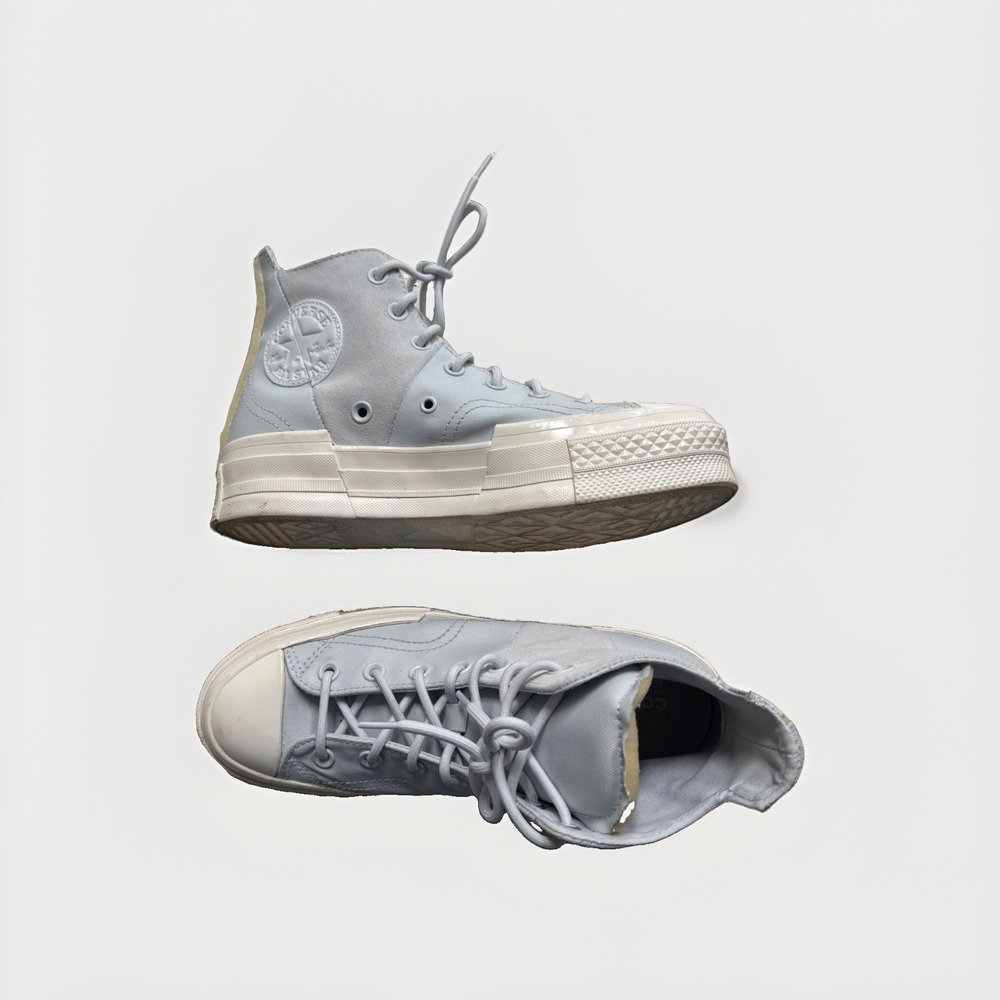 Converse Chuck 70 Plus Hightop‎ Platform Sneaker Light Blue Unisex Men 6 Women 8